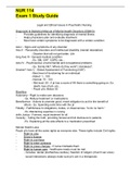 NUR 114 - Exam1 Study Guide.