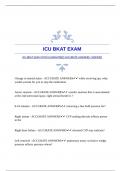 ICU BKAT EXAM WITH GUARANTEED ACCURATE ANSWERS |VERIFIED