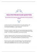 HEALTHSTREAM EXAM QUESTION WITH GUARANTEED ACCURATE ANSWERS |VERIFIED