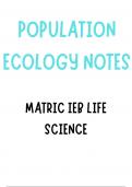 Population Ecology IEB 2024 Notes