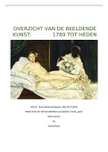 Volledige samenvatting  Overzicht van de beeldende kunst: 1789 tot heden  (UGent - 2019/2020)