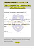 Chapter 3: Principles of Drug Administration Study Guide with Complete Solutions