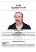 Case Study Bipolar Depression (Mania), UNFOLDING Reasoning, Brenden Manahan, 35 years old, Latest Questions and Answers with Explanations, All Correct Study Guide, Download to Score A