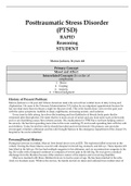 Case Study Posttraumatic Stress Disorder (PTSD), RAPID Reasoning STUDENT, Marcus Jackson, 34 years old, Latest Questions and Answers with Explanations, All Correct Study Guide, Download to Score A