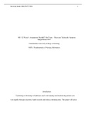 Essay NR 512 FUNDAMENTALS OF NURSING INFORMATICS (NR 512)  HealthIT Hot Topic – Physician Telehealth Adoption Surged Since 2015, ISBN: 