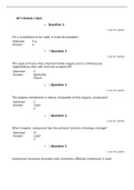 Anatomy & Physiology I_A&P 1 Module 1- 10 Quizzes + Module 11 Final Questions & Answers, Latest Complete solution.