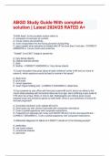 ABGD Study Guide With complete solution | Latest 2024/25 RATED A+