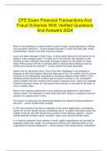   CFE Exam Financial Transactions And Fraud Schemes With Verified Questions And Answers 2024