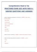 Comprehensive Head to Toe PROCTORED EXAM 2023 WITH NGN A+ VERIFIED QUESTIONS AND ANSWERS