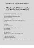 AVIXA Recognized AV Technologist Test Exam Questions With Correct Answers