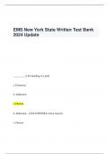 EMS New York State Written Test Bank 2024 Update