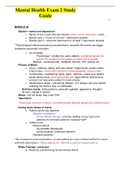 NUR 2488 - Mental Health Exam 2 Study Guide.