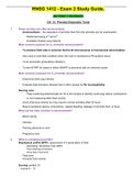 RNSG 1412 - Exam 2 Study Guide.