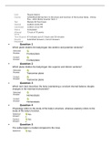 PHA 1500 STRUCTURE AND FUCTION OF HUMAN BODY FINAL EXAM MODULE 6