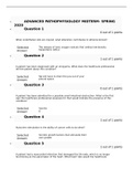 NURSING 6501 ADVANCED PATHOPHYSIOLOGY MIDTERM EXAM WITH CORRECT ANSWERS (GRADED A)