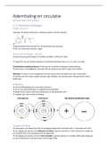 Samenvatting Ademhaling En Circulatie (B1Ba1t)