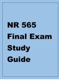 NR 565 Final Exam Study Guide