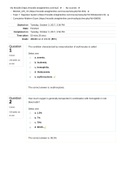 BIO 202 Cumulative Midterm Exam- Questions and Answers