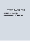 TEST BANK FOR HEIZER OPERATION MANAGEMENT 9TH EDITION