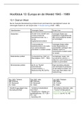 Samenvatting Memo H13: Europa en de Wereld 1945-1989