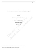 Dividend Analysis and Preliminary Valuation of the Coca-Cola Company Robin Little The University of Arizona Global Campus BUS 401: Principles of Finance Professor Sherri Jenkins February  2021  docs 