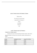 BUS 401 Week 3 - Assignment Section 3: Dividend Analysis and Preliminary Madison Strong  The University of Arizona Global Campus BUS 401: Principles of Finance Leon Daniel February 2021