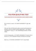 PGA PGM QUALIFYING TEST WITH GUARANTEED ACCURATE ANSWERS |VERIFIED