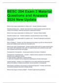 BESC 204 Exam 2 Material Questions and Answers 2024 New Update