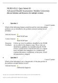 NURS 6512 WEEK 3 QUIZ WITH ANSWERS