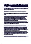 PA RE Fundamentals Unit 5 Interests in Real Estate.  Questions & 100% Verified Correct Answers with complete solutions (Latest update 2024 2025