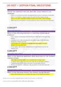 US HIST 1 SOPHIA FINAL MILESTONE,100% CORRECT