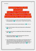 Bloomberg Market Concepts Certification Exam Questions with Correct Verified Answers Latest Update (2024/2025) Guaranteed Pass