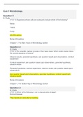 BIOS 242 Quiz 1/ BIOS242 Quiz 1 (2 Latest Versions,2021): Microbiology: Chamberlain College of Nursing (Verified answers, download to score A)