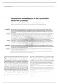              Development and Validation of the  Cognition  Test  Battery for Spacefl ight