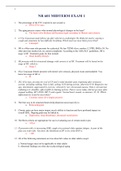 NR 601 MIDTERM EXAM 1 QUESTIONS WITH (LATEST, 2022/2023) GRADE A SOLUTION The percentage of the FVC expired in one second is: The aging process causes what normal physiological changes in the heart? A 55yo Caucasian male follows up after referral to cardi