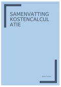 Samenvatting MBA kostencalculatie niveau 5