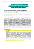 MENTAL HEALTH CASE STUDY QUESTIONS AND ANSWERS, MOHR CHAPTER 1- CHAPTER 39 with correct and elaborate answers describing Nursing processes and it also Gives learning objectives for each chapter (latest)