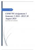 COM3705 Assignment 1 Semester 2 2024 - DUE 30 August 2024