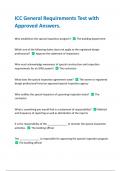 ICC General Requirements Test with Approved Answers |Latest 2024/2025