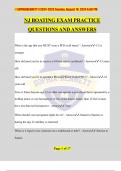 NJ BOATING EXAM PRACTICE QUESTIONS AND ANSWERS