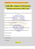 NURS 1002 - Chapter 13 (PNS) Practice Questions and Answers (100% Pass)