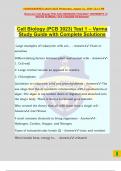 Cell Biology (PCB 3023) Test 1 – Varma Study Guide with Complete Solutions