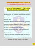 PCB 3023 : Cell Biology Final Review Practice Questions and Answers