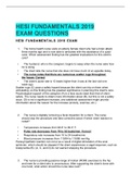 HESI FUNDAMENTALS 2019 EXAM QUESTIONS