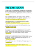 PN EXIT EXAM | VERIFIED SOLUTION 