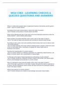 WGU C963 - LEARNING CHECKS & QUIZZES QUESTIONS AND ANSWERS