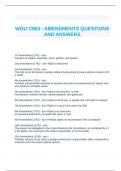 WGU C963 - AMENDMENTS QUESTIONS AND ANSWERS