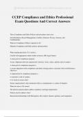 CCEP Compliance and Ethics Professional Exam Questions And Correct Answers