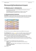 Samenvatting van de Hoorcolleges Persoonlijkheidsstoornissen