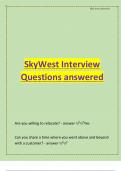 SkyWest Interview Questions answered